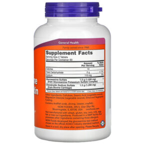 Thực phẩm bổ sung NOW Foods Glucosamine & Chondroitin Extra Strength 120 Tablets 733739032430