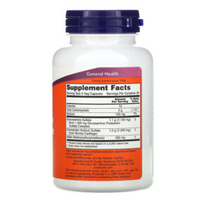 Thực phẩm bổ sung NOW Foods Glucosamine & Chondroitin with MSM 90 Capsules 733739031709
