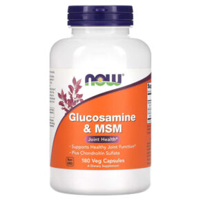 Thực phẩm chức năng NOW Foods Glucosamine & MSM 180 Veg Capsules 733739032799