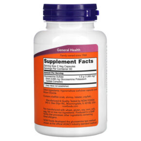 Thực phẩm bổ sung NOW Foods Glucosamine Sulfate 750 mg 120 Veg Capsules 733739032355