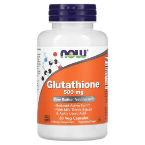 Thực phẩm chức năng NOW Foods Glutathione 500 mg 60 Veg Capsules 733739001047