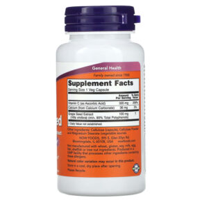 NOW Foods Grape Seed Standardized Extract 100 mg 100 Veg Capsules 3 Thực phẩm bổ sung NOW Foods Grape Seed Standardized Extract 100 mg 100 Veg Capsules 733739032485