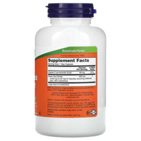 NOW Foods Green Tea Extract 400 mg 250 Veg Capsules 3 Thực phẩm bổ sung NOW Foods Green Tea Extract 400 mg 250 Veg Capsules 733739047069