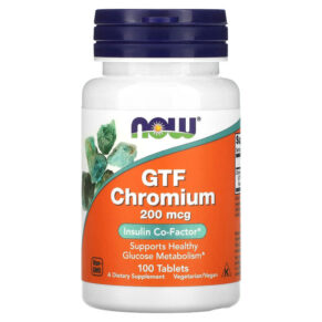 Thực phẩm chức năng NOW Foods GTF Chromium 200 mcg 100 Tablets 733739014306