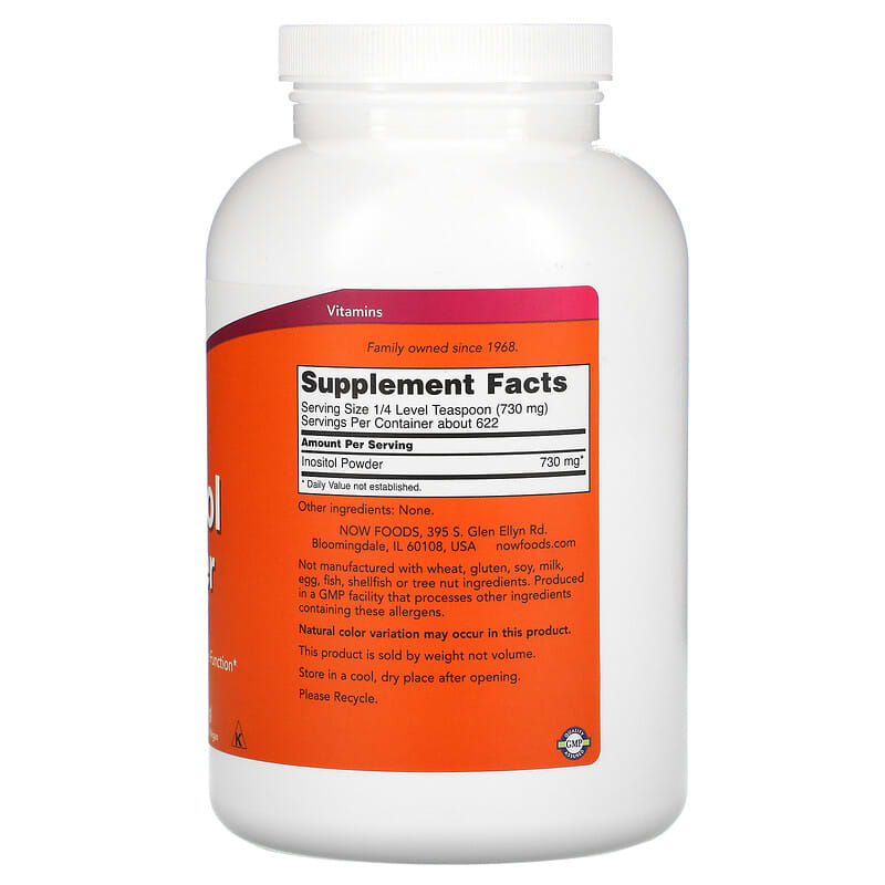 NOW Foods Inositol Powder 1 lb (454 g) 2 Thực phẩm bổ sung NOW Foods Inositol Powder 1 lb (454 g) 733739005298