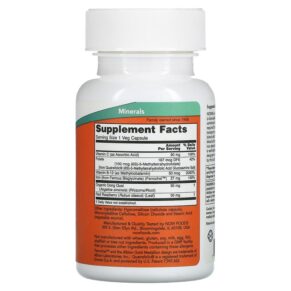 Thực phẩm bổ sung NOW Foods Iron Complex Caps 100 Veg Capsules 733739014412