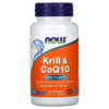Thực phẩm chức năng NOW Foods Krill & CoQ10 60 Softgels 733739016287