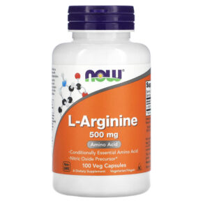 Thực phẩm chức năng NOW Foods L-Arginine 500 mg 100 Veg Capsules 733739000309