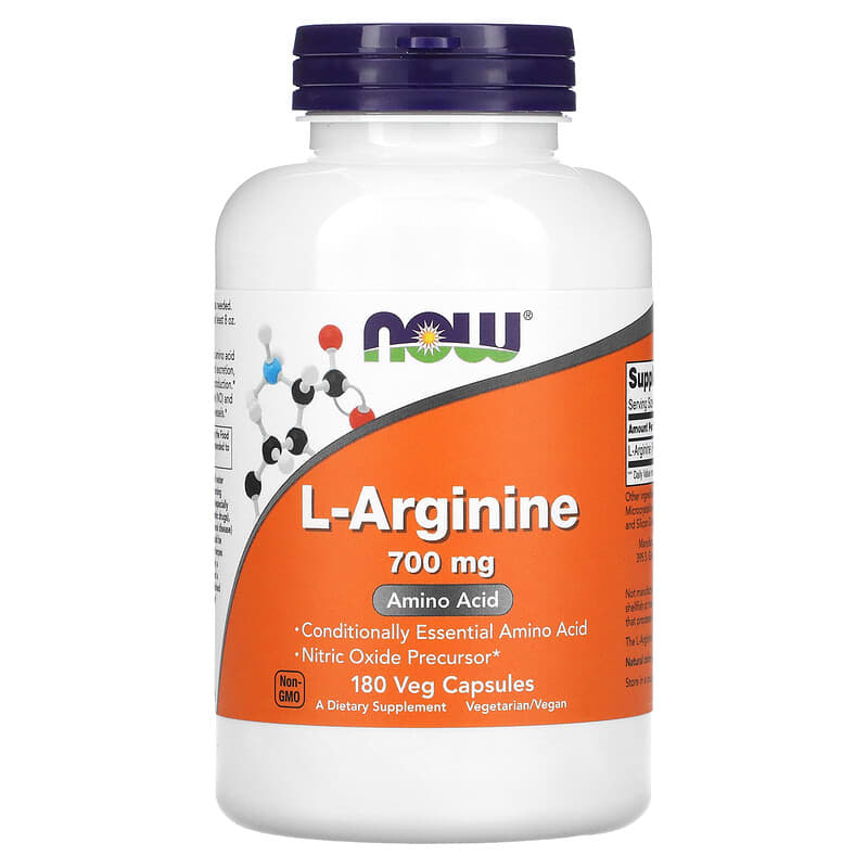 NOW Foods L-Arginine 700 mg 180 Veg Capsules 8 Thực phẩm chức năng NOW Foods L-Arginine 700 mg 180 Veg Capsules 733739000330