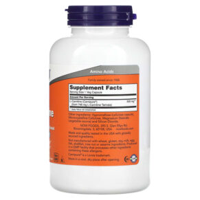 NOW Foods L-Carnitine 500 mg 180 Veg Capsules 3 Thực phẩm bổ sung NOW Foods L-Carnitine 500 mg 180 Veg Capsules 733739000736