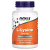 Thực phẩm chức năng NOW Foods L-Lysine 500 mg 100 Veg Capsules 733739001108