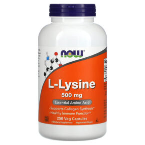 Thực phẩm chức năng NOW Foods L-Lysine 500 mg 250 Veg Capsules 733739001122