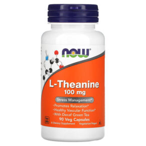 Thực phẩm chức năng NOW Foods L-Theanine 100 mg 90 Veg Capsules 733739001450