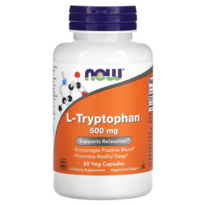 Thực phẩm chức năng NOW Foods L-Tryptophan 500 mg 60 Veg Capsules 733739001665