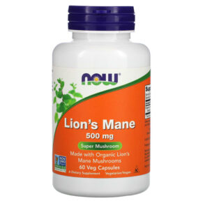 Thực phẩm chức năng NOW Foods Lion's Mane 500 mg 60 Veg Capsules 733739047892