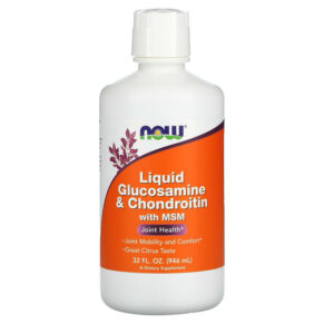 Thực phẩm chức năng NOW Foods Liquid Glucosamine & Chondroitin with MSM Citrus 32 fl oz (946 ml) 733739031778