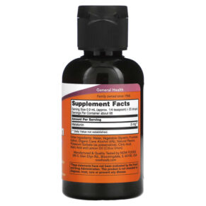 Thực phẩm bổ sung NOW Foods Liquid Melatonin 2 fl oz (59 ml) 733739032614