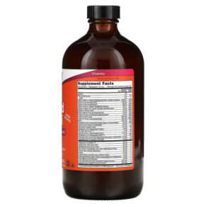 Thực phẩm bổ sung NOW Foods Liquid Multi with Xylitol Tropical Orange Iron-Free 16 fl oz (473 ml) 733739037725