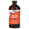 Thực phẩm chức năng NOW Foods Liquid Multi with Xylitol Tropical Orange Iron-Free 16 fl oz (473 ml) 733739037725
