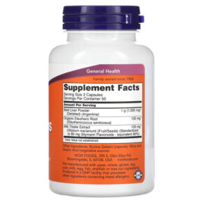 Thực phẩm bổ sung NOW Foods Liver Caps 100 Capsules 733739024329
