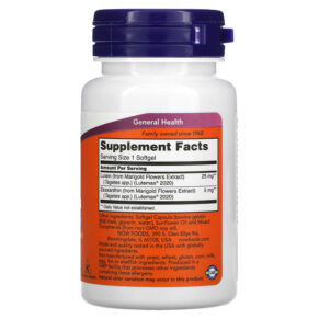 Thực phẩm bổ sung NOW Foods Lutein & Zeaxanthin 60 Softgels 733739030641
