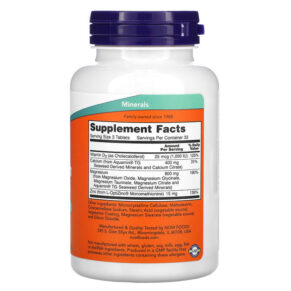 Thực phẩm bổ sung NOW Foods Magnesium & Calcium 100 Tablets 733739012777