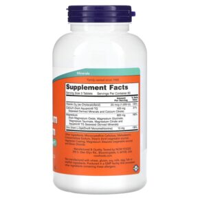 Thực phẩm bổ sung NOW Foods Magnesium & Calcium 250 Tablets 733739012784