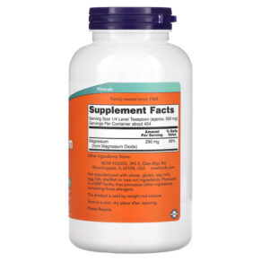 Thực phẩm bổ sung NOW Foods Magnesium Oxide Pure Powder 8 oz (227 g) 733739013101