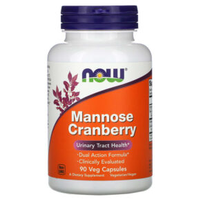 Thực phẩm chức năng NOW Foods Mannose Cranberry 90 Veg Capsules 733739028143