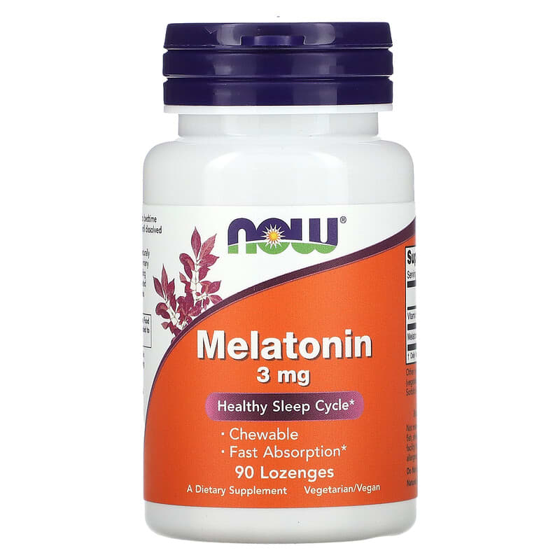 NOW Foods Melatonin 3 mg 90 Lozenges 8 Thực phẩm chức năng NOW Foods Melatonin 3 mg 90 Lozenges 733739032584