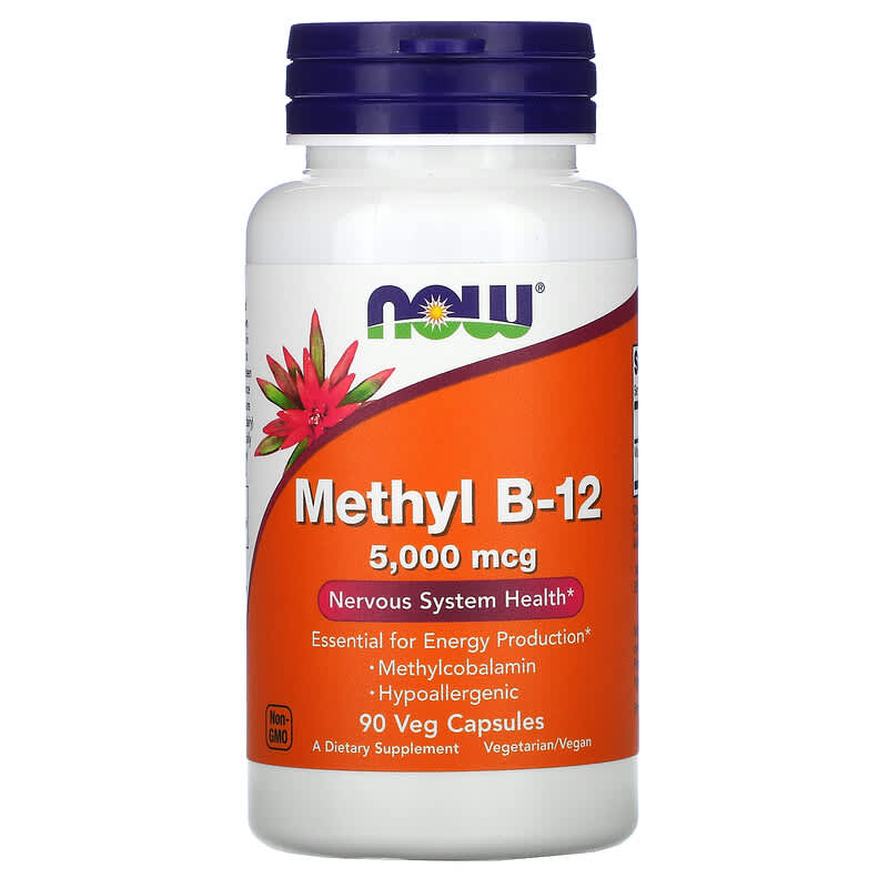 NOW Foods Methyl B-12 5.000 mcg 90 Veg Capsules 8 Thực phẩm chức năng NOW Foods Methyl B-12 5.000 mcg 90 Veg Capsules 733739005052