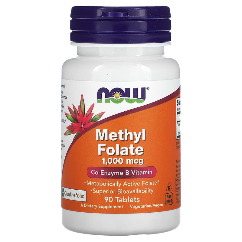 NOW Foods Methyl Folate 1.000 mcg 90 Tablets 8 Thực phẩm chức năng NOW Foods Methyl Folate 1.000 mcg 90 Tablets 733739004918
