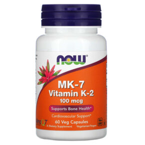 Thực phẩm chức năng NOW Foods MK-7 Vitamin K-2 100 mcg 60 Veg Capsules 733739009920