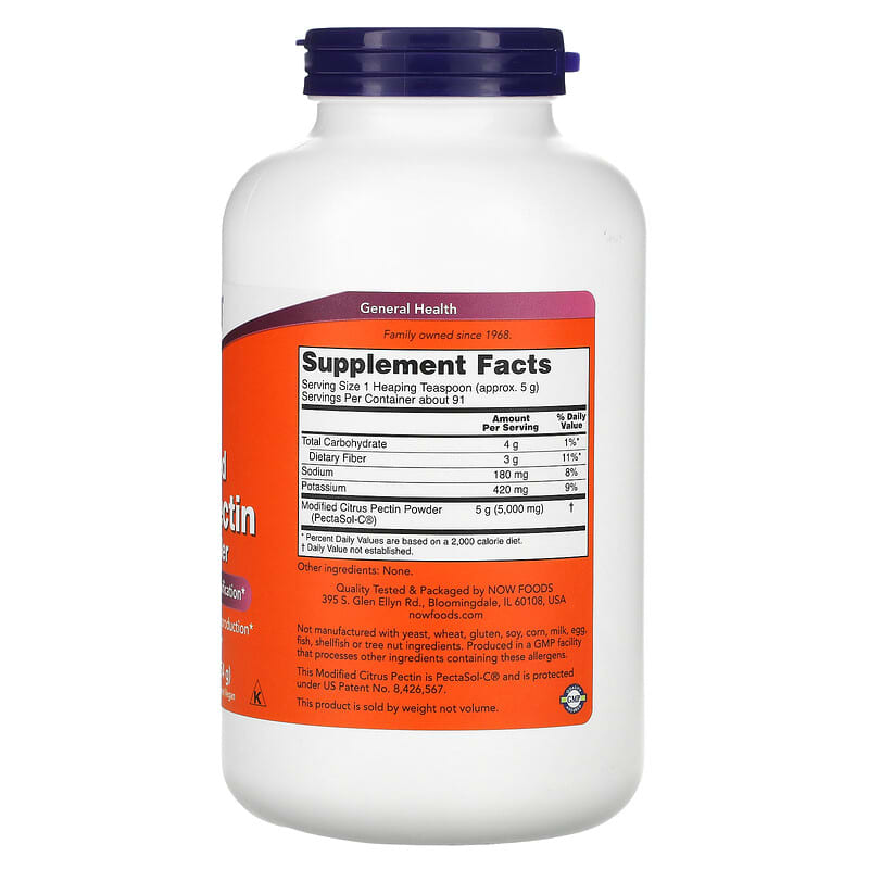 NOW Foods Modified Citrus Pectin Pure Powder 1 lb (454 g) 2 Thực phẩm bổ sung NOW Foods Modified Citrus Pectin Pure Powder 1 lb (454 g) 733739030764