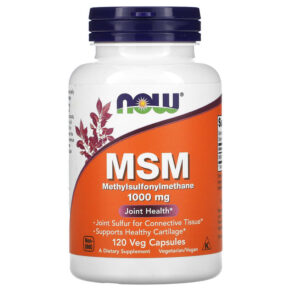 Thực phẩm chức năng NOW Foods MSM Methylsulfonylmethane 1.000 mg 120 Veg Capsules 733739021205