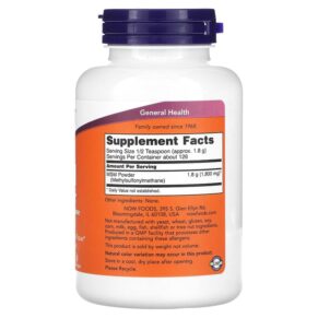 Thực phẩm bổ sung NOW Foods MSM Powder 8 oz (227 g) 733739021250