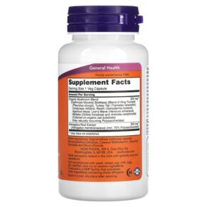 Thực phẩm bổ sung NOW Foods Mushroom Immune Renew 90 Veg Capsules 733739030559