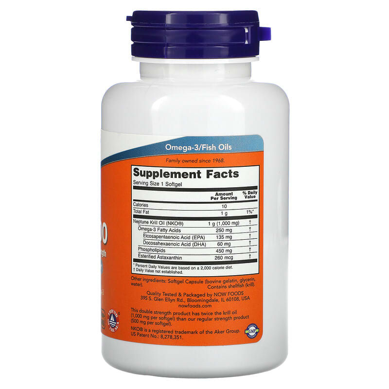 NOW Foods Neptune Krill 1000 Double Strength 1.000 mg 60 Softgels 2 Thực phẩm bổ sung NOW Foods Neptune Krill 1000 Double Strength 1.000 mg 60 Softgels 733739016270
