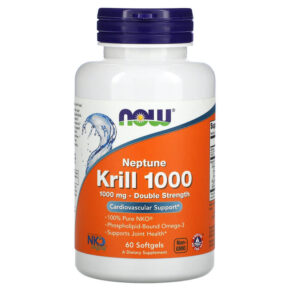 Thực phẩm chức năng NOW Foods Neptune Krill 1000 Double Strength 1.000 mg 60 Softgels 733739016270