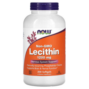 Thực phẩm chức năng NOW Foods Non-GMO Lecithin 1.200 mg 200 Softgels 733739022127