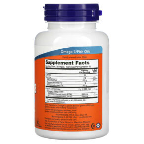 Thực phẩm bổ sung NOW Foods Omega-3 180 EPA / 120 DHA 100 Softgels 733739016508