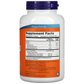 Thực phẩm bổ sung NOW Foods Omega-3 180 EPA /120 DHA 200 Softgels 733739016522