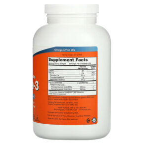 Thực phẩm bổ sung NOW Foods Omega-3 180 EPA / 120 DHA 500 Softgels 733739016539