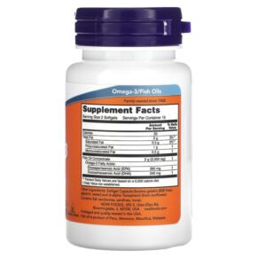 Thực phẩm bổ sung NOW Foods Omega-3 Fish Oil 500 mg 30 Softgels 733739016492