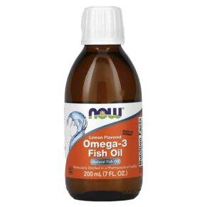 Thực phẩm chức năng NOW Foods Omega-3 Fish Oil Lemon 7 fl oz (200 ml) 733739016591