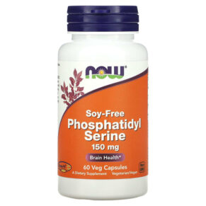 Thực phẩm chức năng NOW Foods Phosphatidyl Serine Soy-Free 150 mg 60 Veg Capsules 733739023896