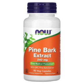 Thực phẩm chức năng NOW Foods Pine Bark Extract 240 mg 90 Veg Capsules 733739033642