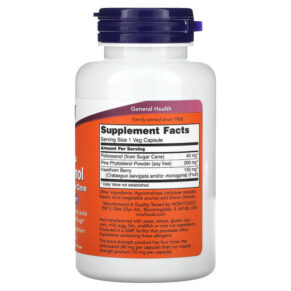 Thực phẩm bổ sung NOW Foods Policosanol Extra Strength 40 mg 90 Veg Capsules 733739018250