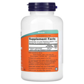 Thực phẩm bổ sung NOW Foods Potassium Citrate Pure Powder 12 oz (340 g) 733739014467