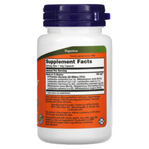 Thực phẩm bổ sung NOW Foods Probiotic-10 25 Billion 50 Veg Capsules 733739029263